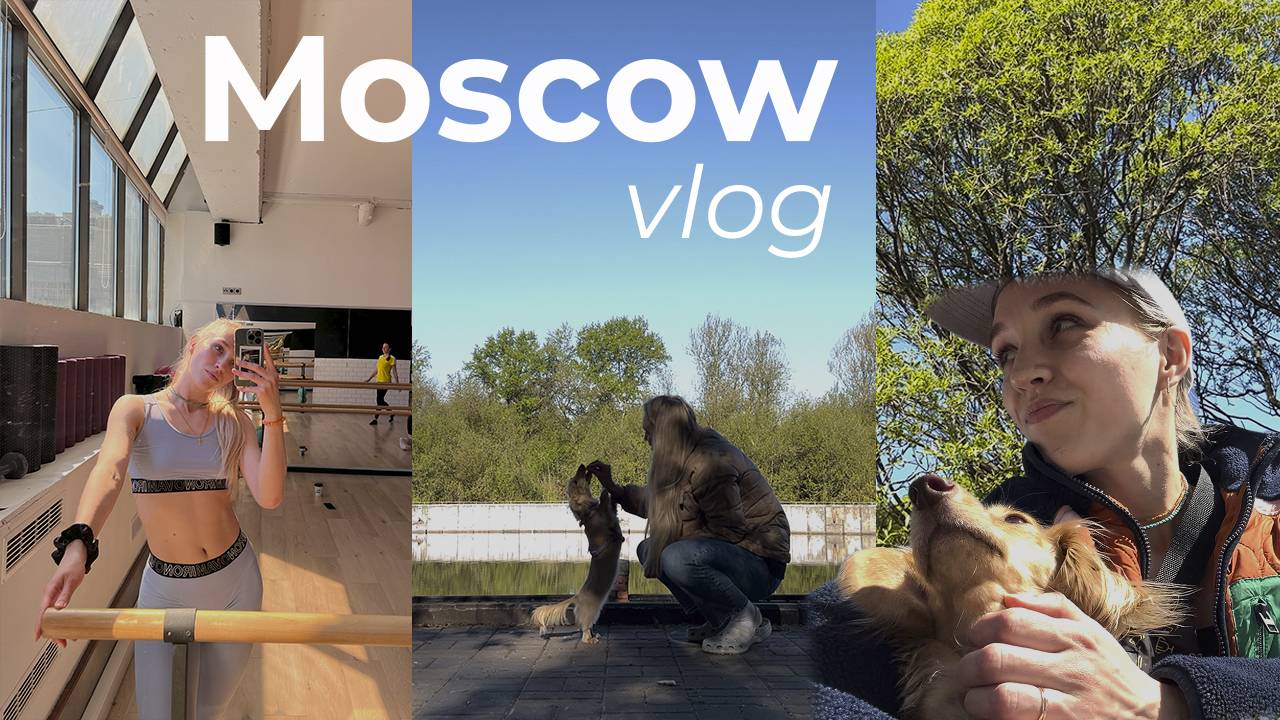 moscow vlog | зеленые выходные, много гуляем в парках с собакой, решила освежить балкон