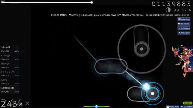 [osu!] Izumi Akazawa (CV. Madoka Yonezawa) - Responsibility Response [Waji's Extra] 98.35% FC смотреть онлайн
