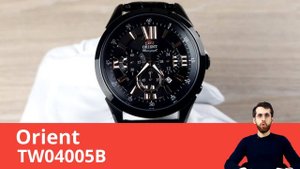 Полностью чёрный хронограф / Orient TW04005B