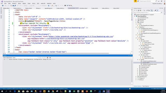 Part 3 Razor Web App in ASP.Net Core - Scaffolded Razor Pages using Entity Framework Core