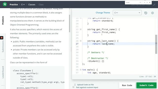 HackerRank Solution: Class in C++