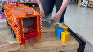 Bruder Scania R-Series Garbage Truck Orange - Unboxing and First impression 4K 2022