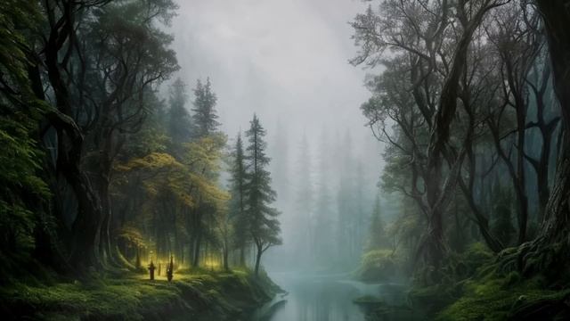 ТУМАН И ТЕНИ - Dark forest ambience and music - Sounds of forest with ambient fantasy music