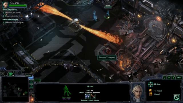 Starcraft 2 : Nova Covert Ops DLC Walkthrough Mission 01 "The Escape" смотреть онлайн