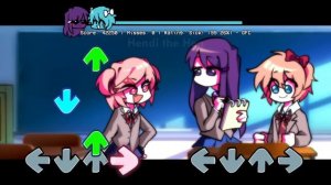 Silent Note but Yuri, Sayori, Monika and Natsuki Sings it [FNF DDLC Reskin + Cover | V.S. Komi]