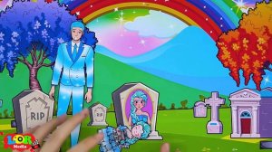 Paper Dolls Dress Up - Costume Stepmother Elsa Fire & Frozen Daughter Dress - Barbie Story & Crafts