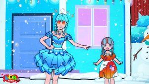 DIY Dolls Dress Up - Rich Rainbow Rapunzel vs Broke Friend Family Dress - Paper Dolls Story