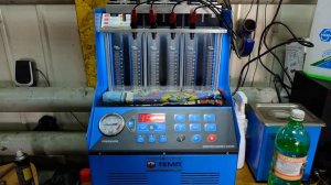 Чистка форсунок на стенде (сравнение до и после) / Injector Cleaning (Comparison Before & After)