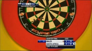 Devon Petersen miscount South Afric v Wales 04 Feb 2012 PDC World Cup