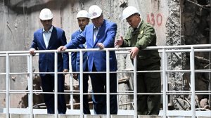 Эмомали Рахмон проинспектировал строительство Рогунской ГЭС
