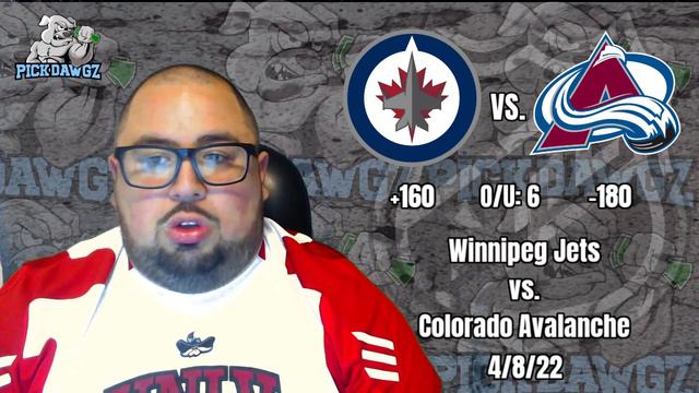 Winnipeg Jets vs Colorado Avalanche 4/8/22 NHL Free Pick Free NHL Betting Tips