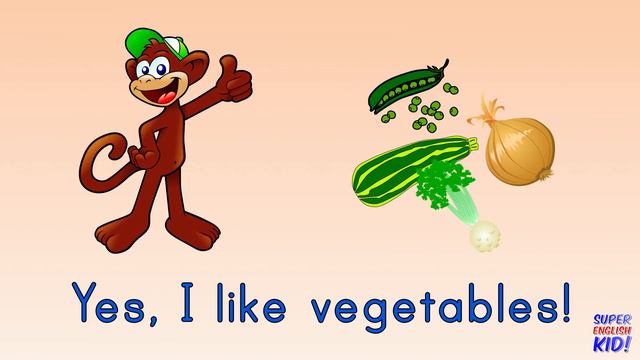 Do you like food Song for kids.  Super English Kid! (Fruits, Vegetables, Meat, Dessert)