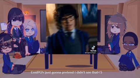 Wednesday characters react to eachother|Enid,thing,Wednesday,Eugene,Xavier,Bianca|made by Yukira!