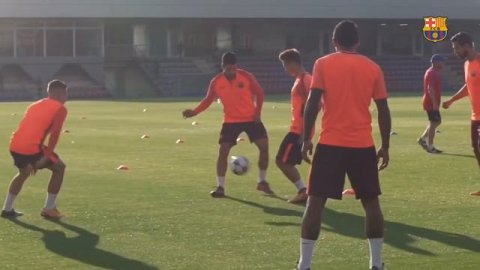 Last training session before the match against Olympiacos