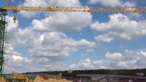 Монтаж самомонтируемого крана Potain GTMR 360B (Франция)