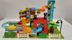 ASMR Satisfying Building Block Marble Run Coaster | Xylophone | Lego Duplo | 4 Track Combo | 20 Min