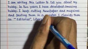 Write a Letter to your friend telling him/her about your hobby | Letter to friend about your hobby