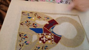 Вышивка иконы Николай Чудотворец. Зашиваю периферию иконы. Показываю технику.