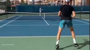 Jannik Sinner foot drills and court