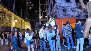 [4K] 🔥 Saturday Night, Walking in LKF Club Streets, HONG KONG, AUGUST 2022