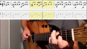 Depeche Mode Tutorial Lesson Fingerstyle : Somebody (Fingerstyle Guitar, Tabs on Screen)