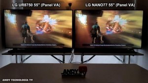 LG UR8750 vs NANO77: ambos tienen panel VA / Smart TVs 4K