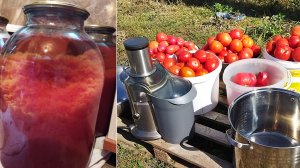 Будни многодетных. Сбор урожая и заготовка томатного сока 👍