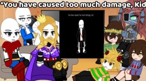 Undertale react to last breath in a nutshell (ALL PHASES) || Dust Sans - Gacha Reacts