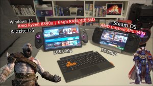Cамая дорогая консоль OnexPlayer x1 на Steam OS и Windows 👉 Cравнение в ТОП играх с Steam Deck OLED
