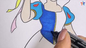 Coloring Pages - Disney Princess Cinderella & Snow White Posing - Coloring Book
