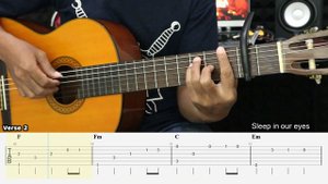 Slipping Through My Fingers - ABBA - Fingerstyle Guitar Tutorial + TAB & Lyrics