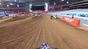 Intense Supercross Battle! Dangerboy Last Lap Pass For The Win!