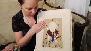 Вышивка иконы Николай Чудотворец бисером. Завершение работы.