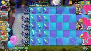 Прохождение Растения против зомби 2, Неоновый миксованый тур, 24-й день