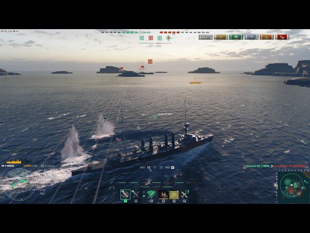 Хороший бой в WORLD OF WARSHIPS Американский крейсер USS Phoenix ! ВОРЛД ОФ ВАРШИПС