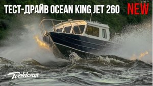 Тест-драйв водомёта! Катер с кабиной для рыбалки и экспедиций 260 Ocean King Jet!