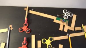 Машина Голдберга из фиджет спиннеров