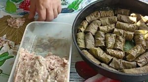 Готовим долму из виноградных листьев