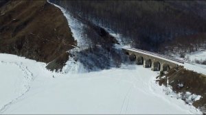 Байкал. Лыжный переход со станции "Переезд" до станции "Слюдянка" через озеро Байкал по льду