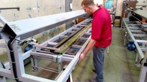 Кромкообрезной станок однопильный с пневматическими прижимами ПР-450НСПП