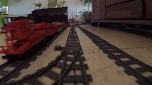 XXL LEGO Train & Railway 90m Layout: New drive around complete track [GoPro]