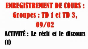 Cours 09-02 TD 1+TD 3