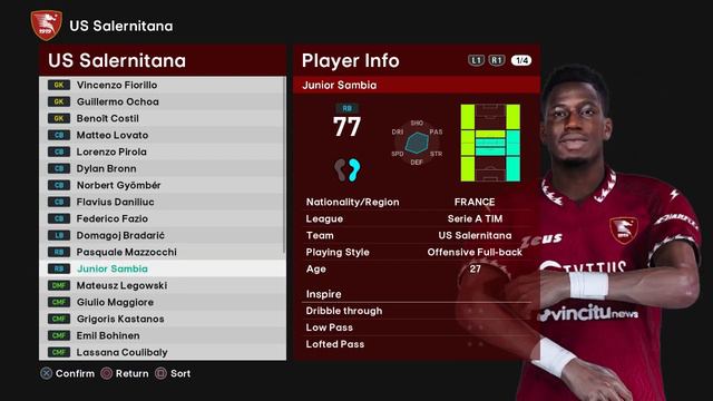 SALERNITANA 2023/2024 Full Facepack PES 2021-SPFL2023 смотреть онлайн