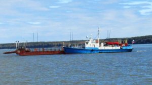 Паромная переправа через р. Обь Спирино - Чингиз, сентябрь 2024