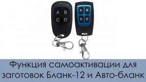 Функция самоактивации для заготовок Бланк-12 и Авто-бланк