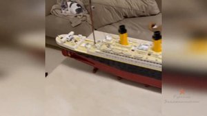 Гарик Харламов собрал из лего Титаник