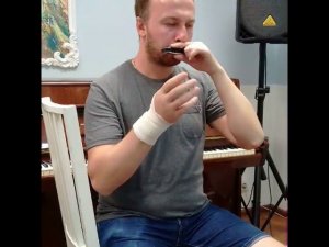 #губная_гармошка #harmonica 4th lesson - 1st melody #stratocastro