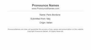 How to pronounce Paris Bordone (Italian/Italy) - PronounceNames.com