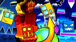 Зашёл в игру Geometry dash первый раз на записи