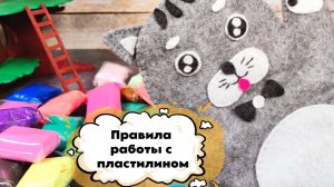 Правила работы с пластилином. Котёнок Тимоша 😊